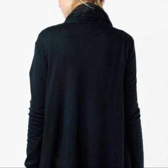 T by Alexander Wang black cotton cardigan long size small - Picture 4 of 10
